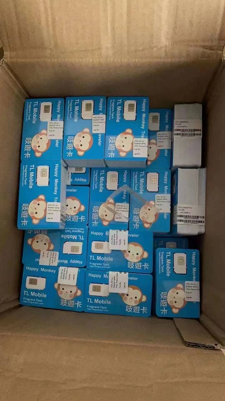 香港和记注册卡     猴卡 白色卡板6个月有效期 现货秒发 送免翻墙流量500m 0月租 可收短信